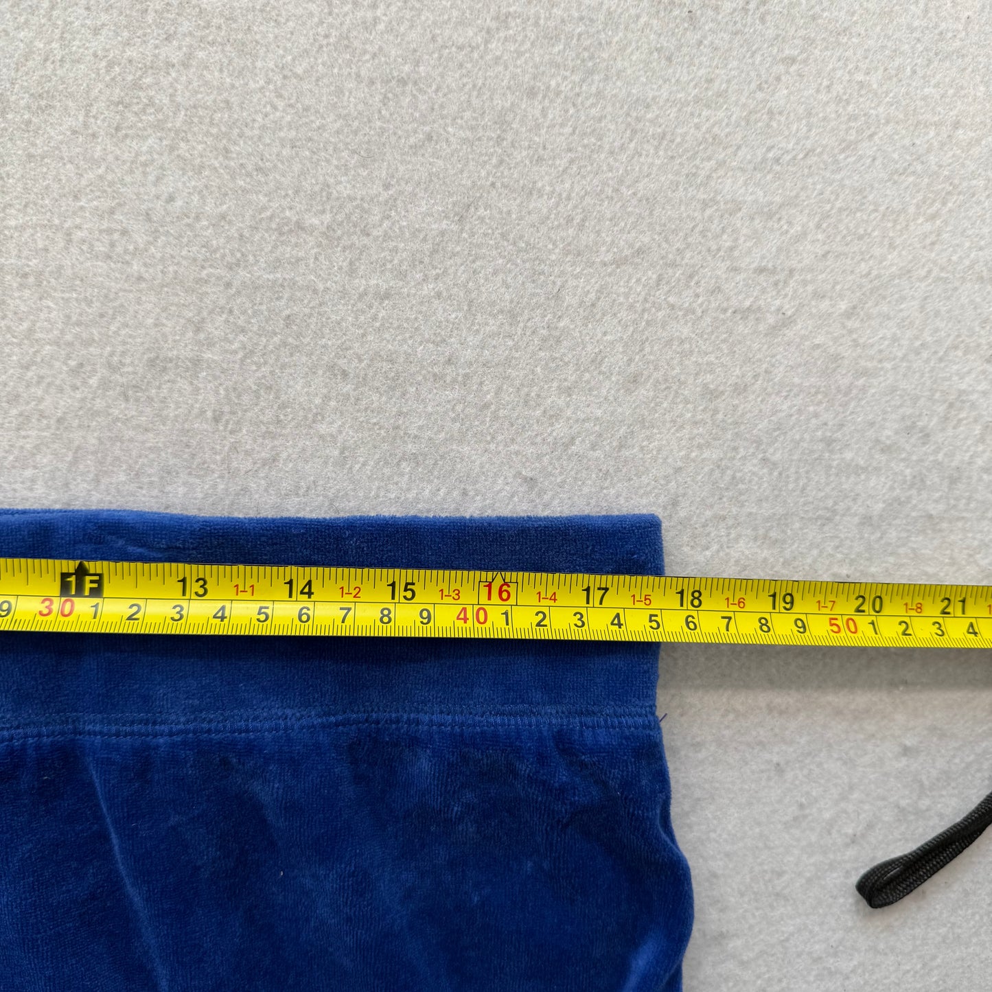 Juicy Couture Women's Royal Blue Velour Straight Wide Leg Track Pant Y2K Size XL