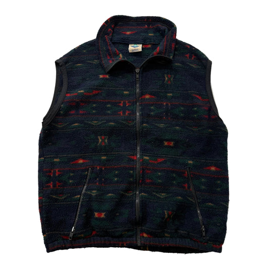 Colorado Timberline Men's Multicolor Full Zip Fleece Vest Aztec Pattern Size M