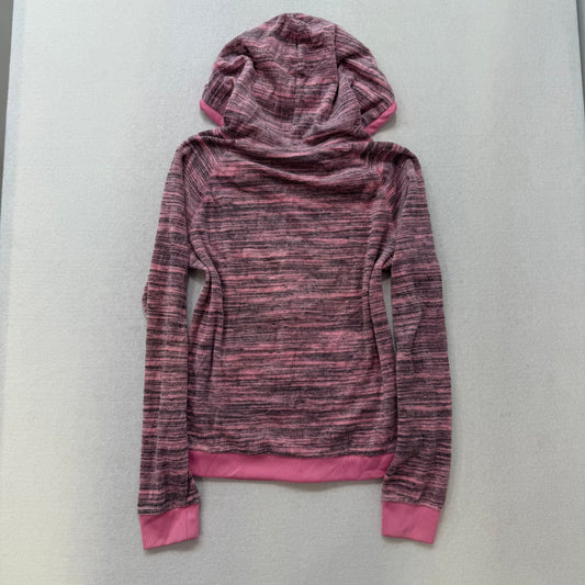 Vintage Juicy Couture Women's Heathered Pink Gray Velour Full Zip Hoodie Size S