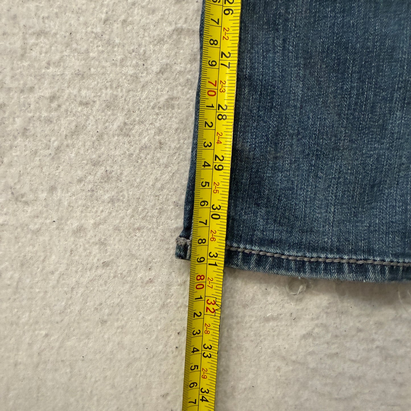 BKE Buckle Lucas-X ST Men's Blue Straight Fit Denim Jeans Stretch Logo Size W33
