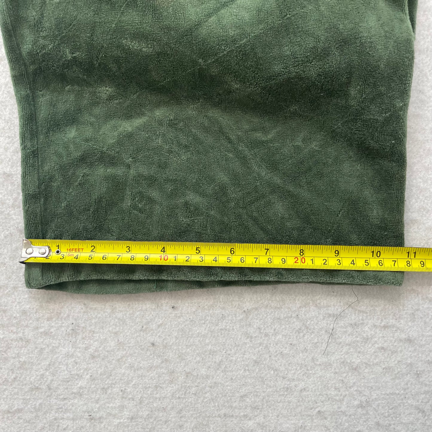 Juicy Couture Women's Olive Green Velour Flared Track Pant Drawstring Size XL
