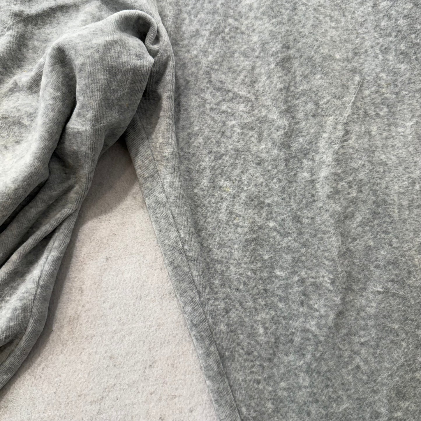 Juicy Couture Women's Heather Gray Velour Flared Track Pant Loungewear Size XL