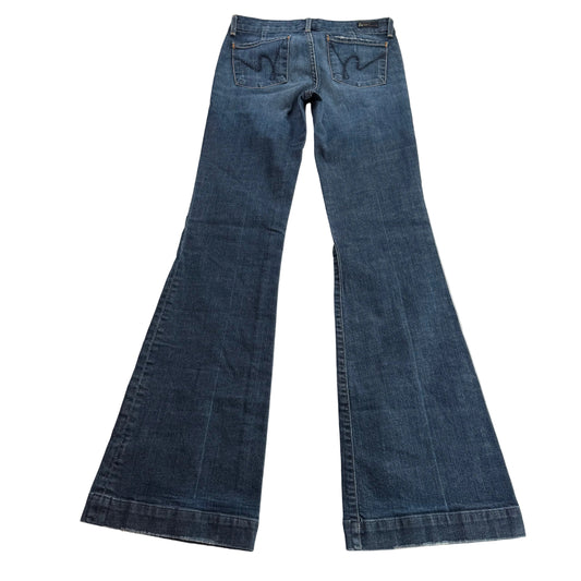 Citizens of Humanity Faye Women Blue Denim Flare Jeans Stretch Low Waist Size 28