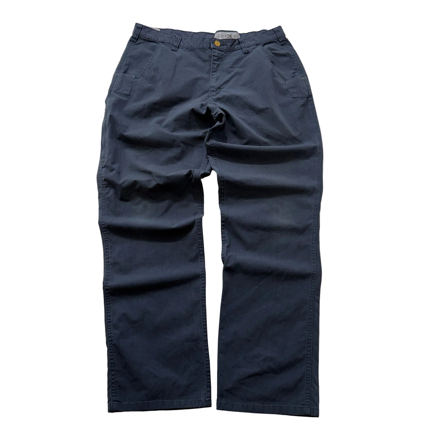 Carhartt Men's Navy Blue Cotton Chino Pants Loose Fit Pockets Classic Size W34