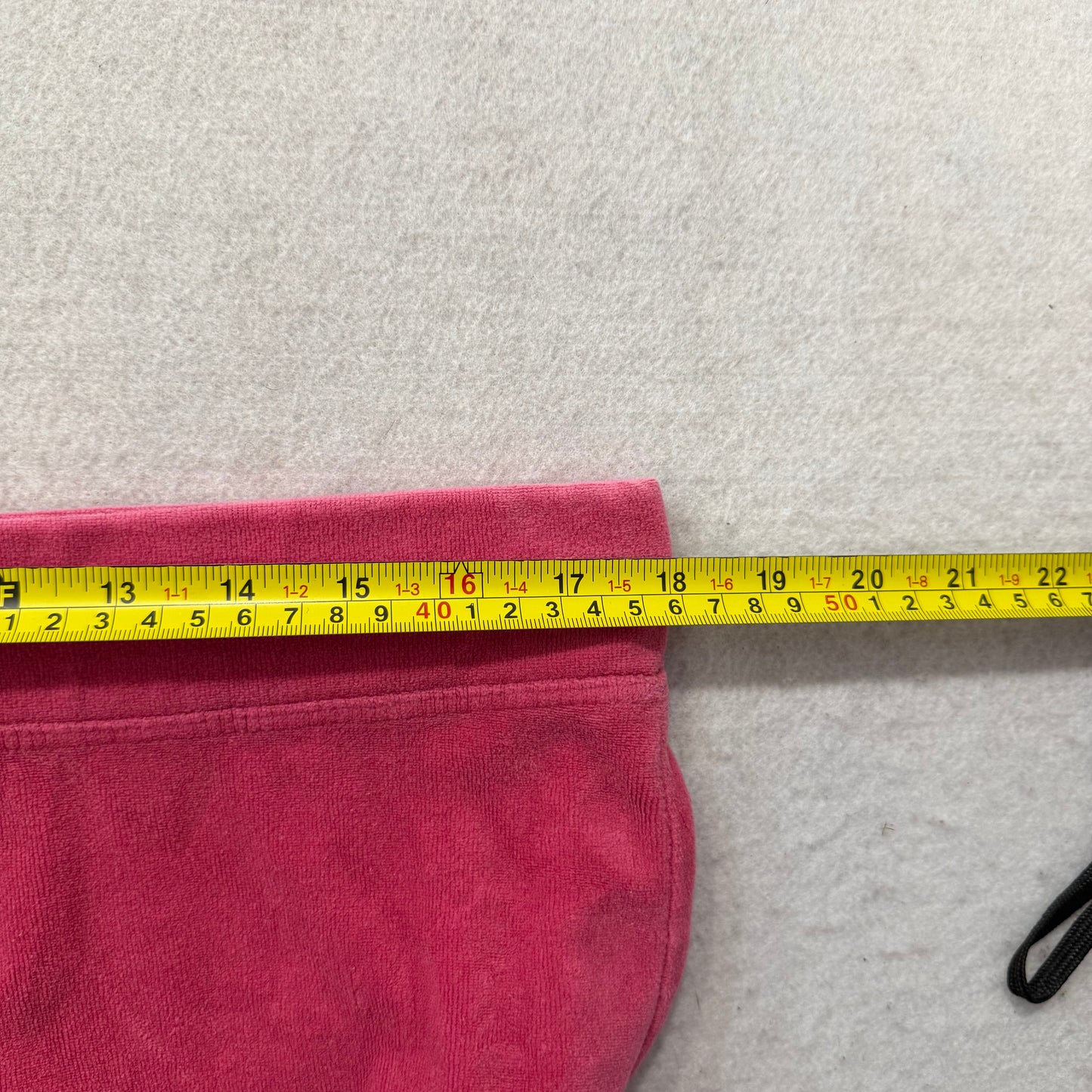 Vintage Juicy Couture Women's Rose Pink Velour Flared Wide Leg Track Pant Size L