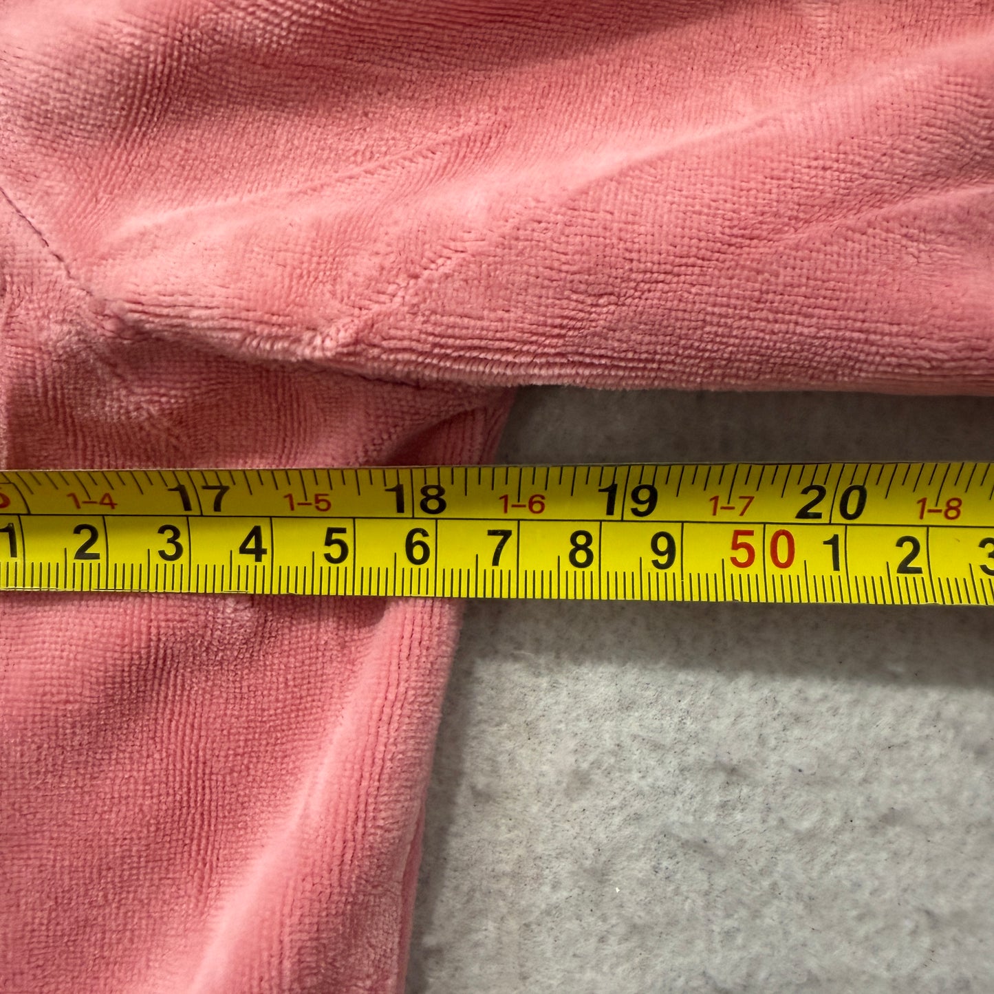 Juicy Couture Women's Rose Pink Velour Zip-Up Hoodie Pockets Loungewear Size M