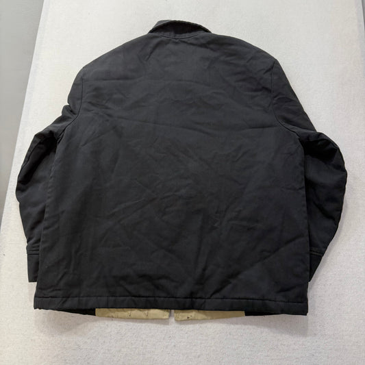 Dickies Men's Black Tan Quilted Lined Full-Zip Workwear Eisenhower Jacket Size L