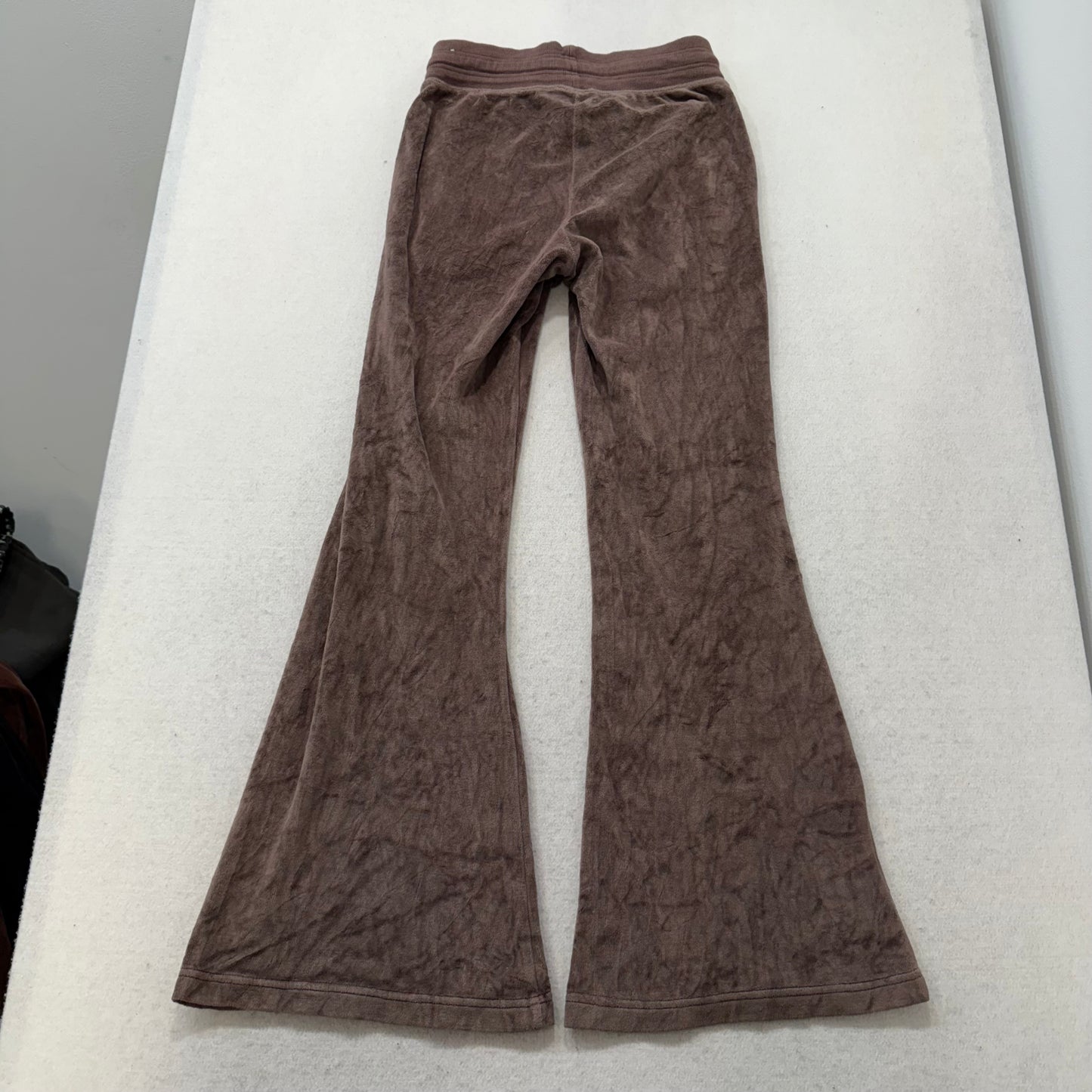 Vintage Juicy Couture Women's Brown Velour Flared Track Pant Bell Bottom Size S