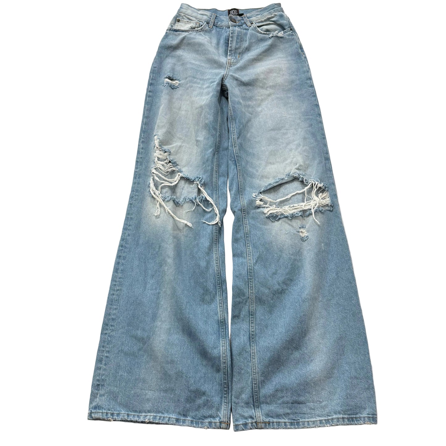 BDG Urban Outfitters Women's Blue Denim Skater Baggy Distressed Jeans Size 25