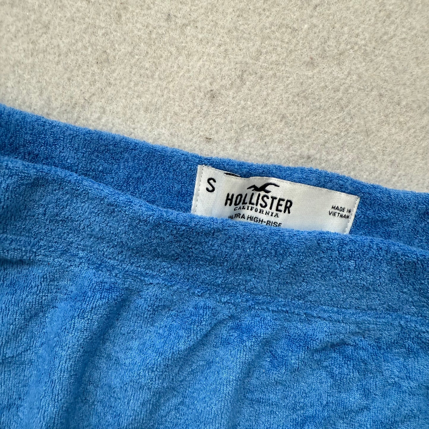Hollister Womens Blue Terrycloth Ultra High Rise Mini Skirt Athletic Wear Size S