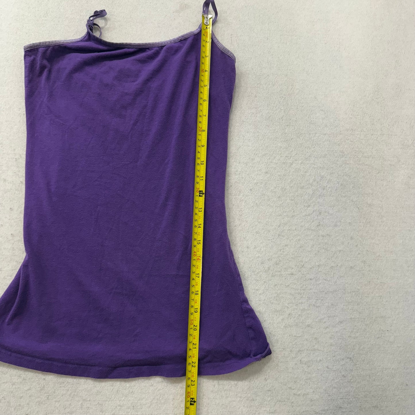 Deb Women's Royal Purple Cotton Camisole Tank Top Spaghetti Straps Cami Size L
