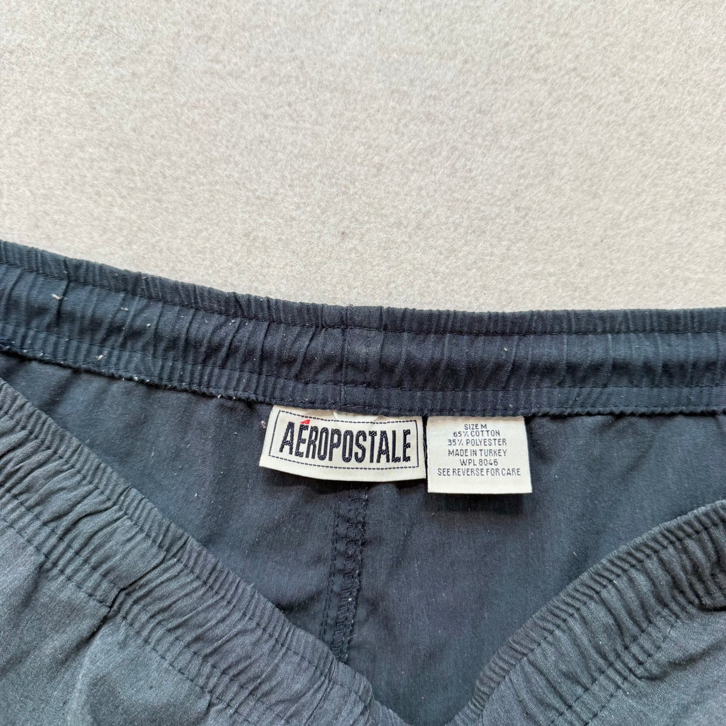 Aeropostale Men's Gray Cotton Blend Athletic Shorts Performance Y2K Logo Size M