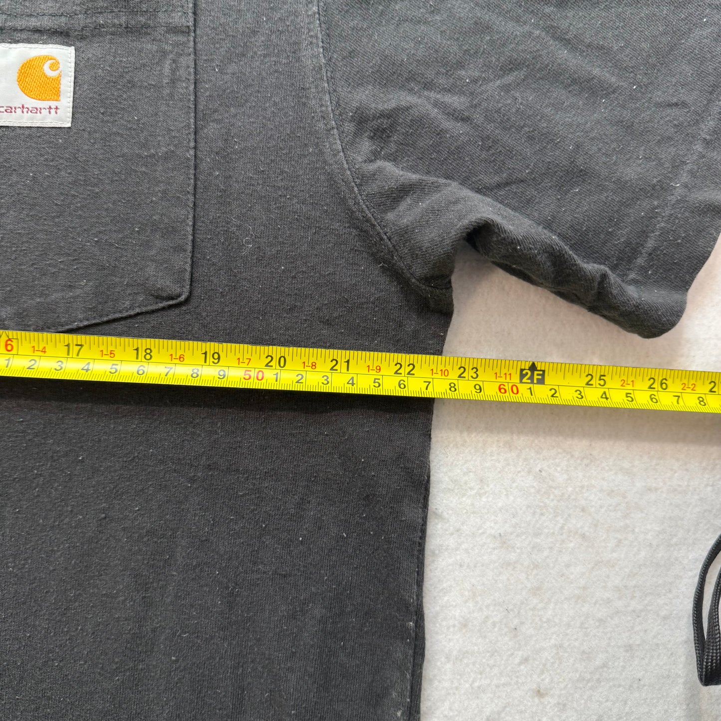 Carhartt Men Black 100% Cotton Dearborn Relaxed Pocket T-Shirt Casual Tee Size M