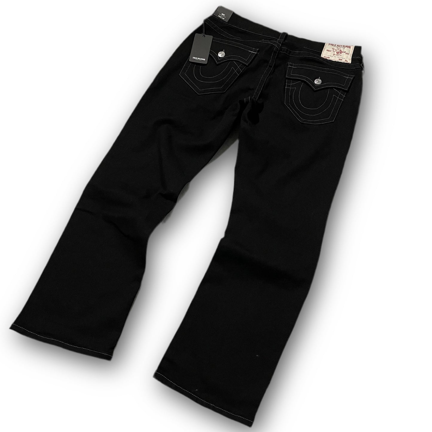 TRUE RELIGION RICKY STRAIGHT BLACK JEANS - Clean Curriculums 