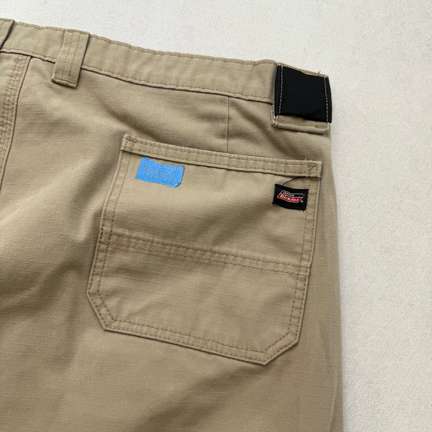 Genuine Dickies Men's Khaki Ripstop Cargo Pants Workwear Relaxed Fit Size 40