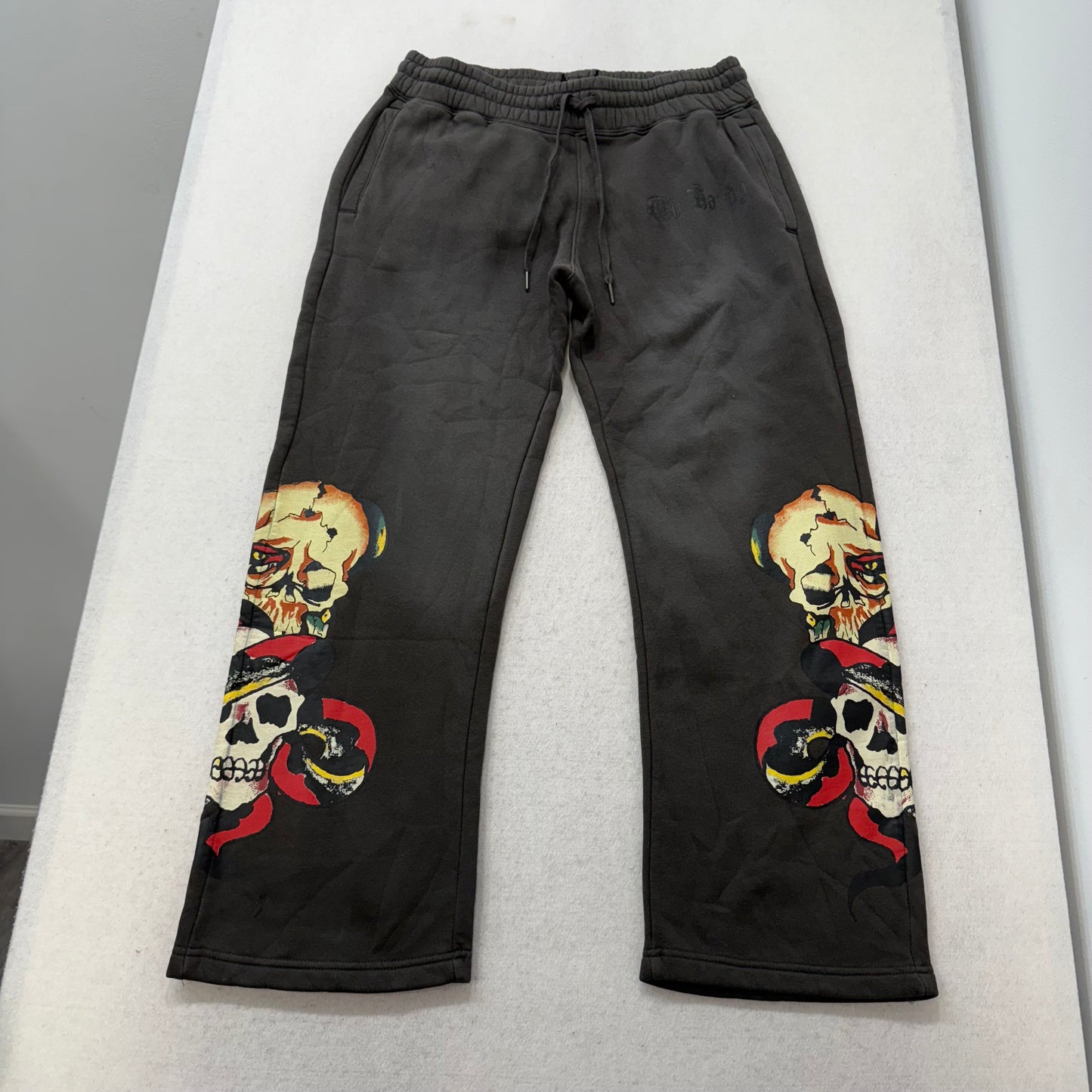 Ed Hardy men’s Black Tracksuit Set Zip-Up Hoodie & Drawstring Pants Size M