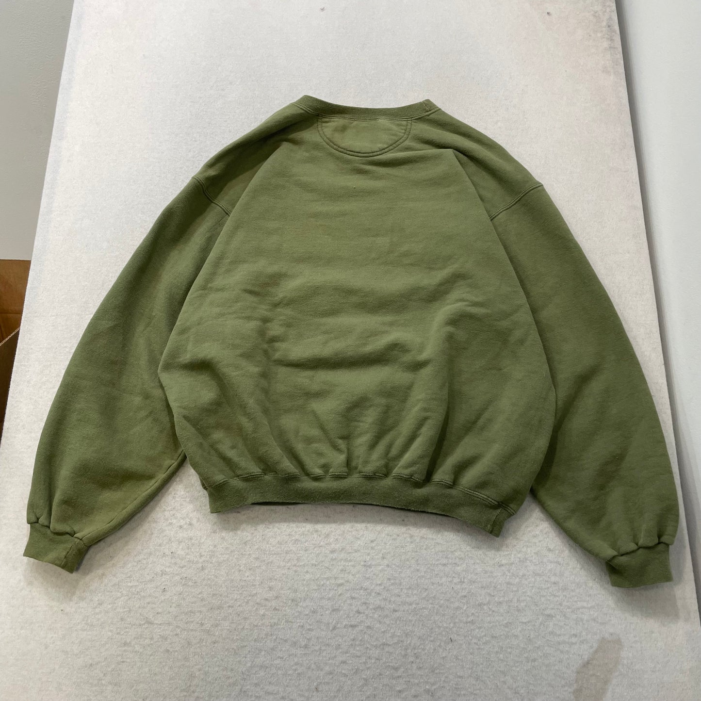 Champion Men's Olive Green Crewneck Fleece Sweatshirt Pullover Classic Size XL