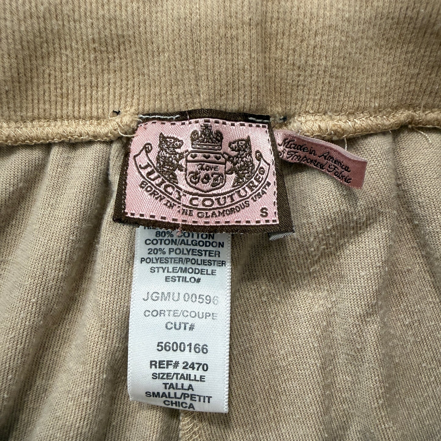 Vintage Juicy Couture Women's Beige Velour Tracksuit Set Hoodie & Pant Size L