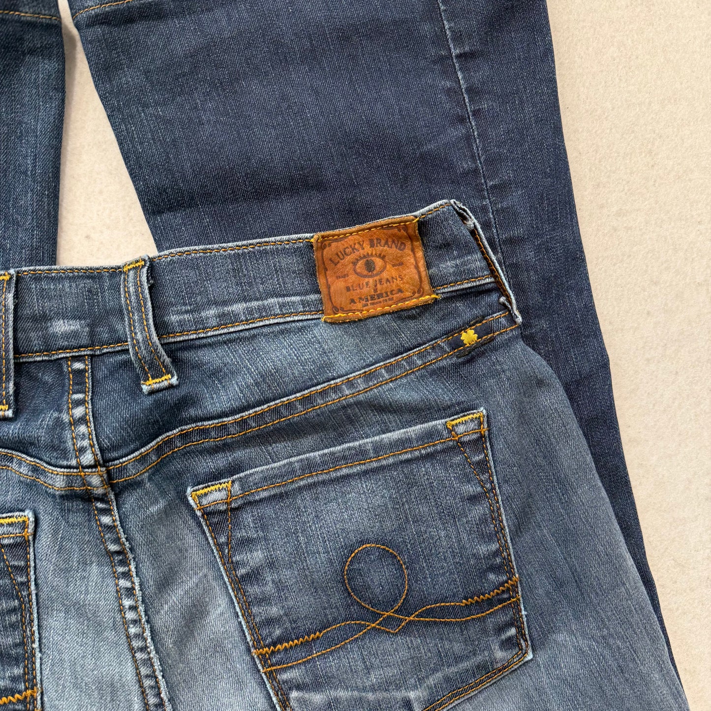 Vintage Lucky Brand Sofia Boot Low Rise Blue Denim Bootcut Jeans Size S