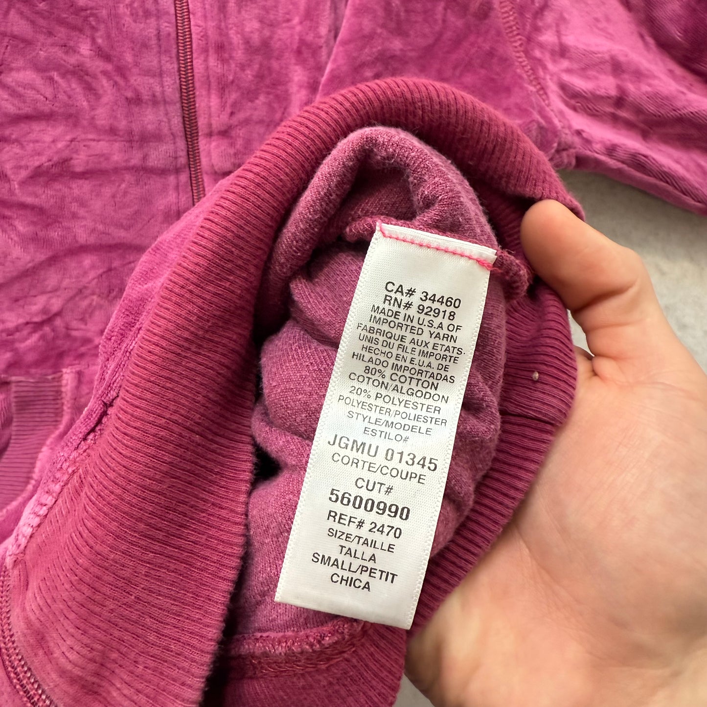 Vintage Juicy Couture Women's Dark Fuchsia Velour Zip-Up Track Jacket Y2K Size S