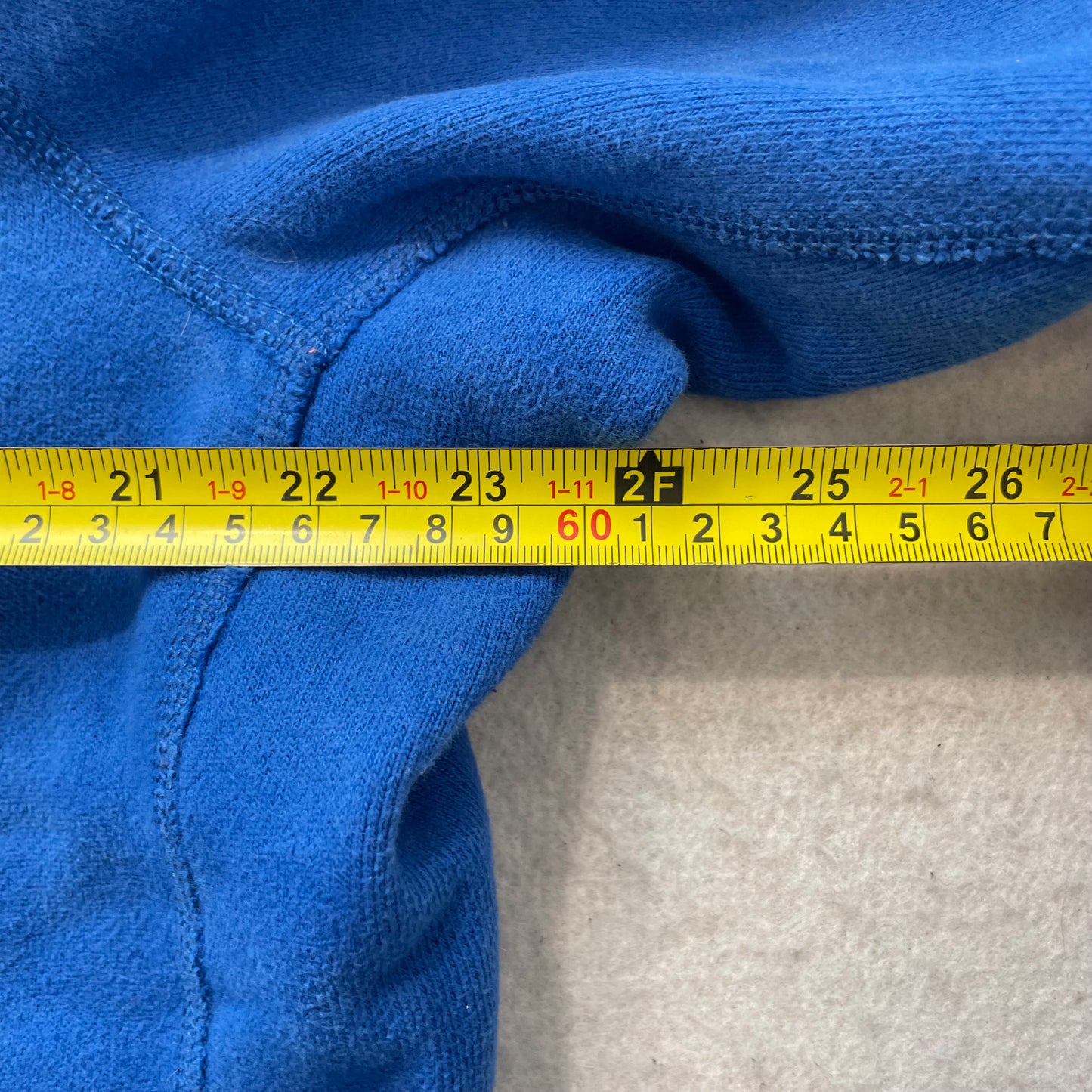 Abercrombie & Fitch 92 Mens Cobalt Blue Fleece Zip-Up Hoodie Drawstring Size 2XL