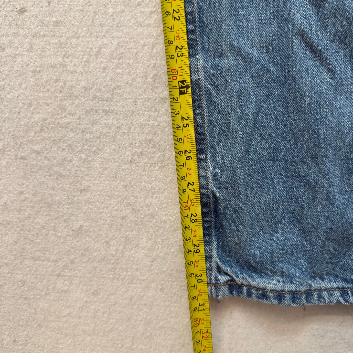 Carhartt Men's Medium Stone Wash Denim Straight Relaxed Fit Jeans Y2K Size 42