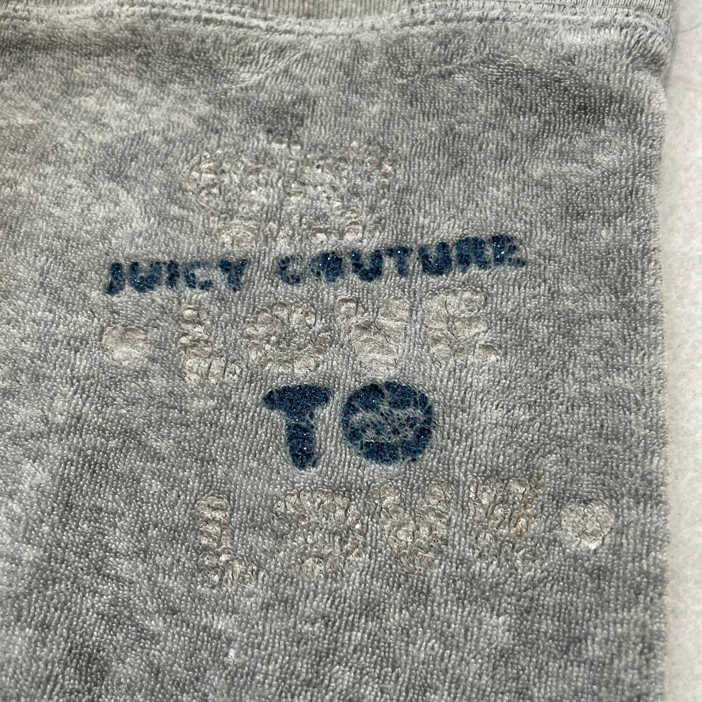 Vintage Juicy Couture Women's Heather Gray Velour Flared Track Pant Y2K Size S
