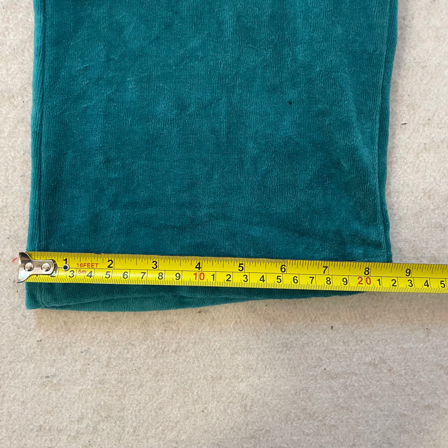 Vintage Juicy Couture Womens Teal Velour Track Pant Loungewear Drawstring Size S
