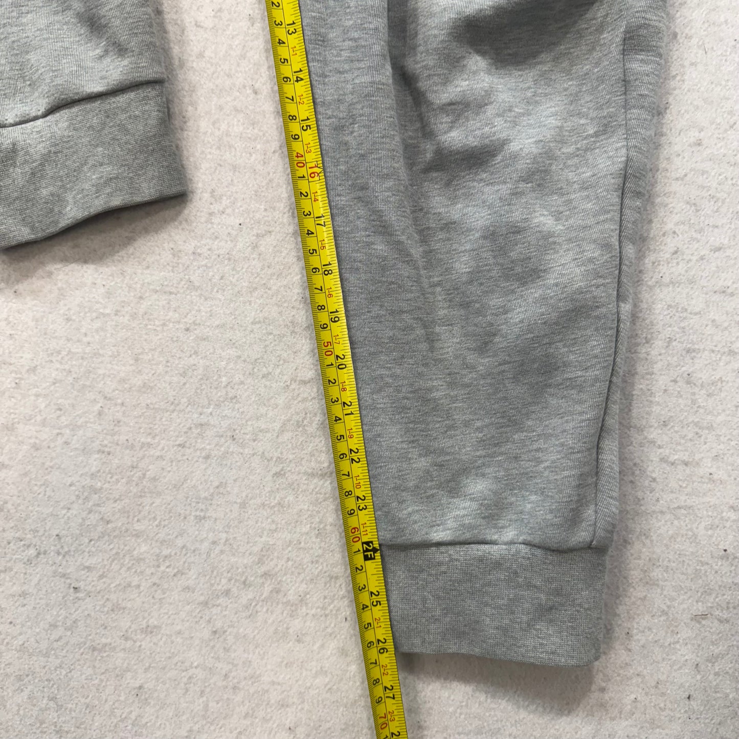 Nike Tech Men's Heather Gray Fleece Joggers Zipper Pockets Swoosh Logo Size L