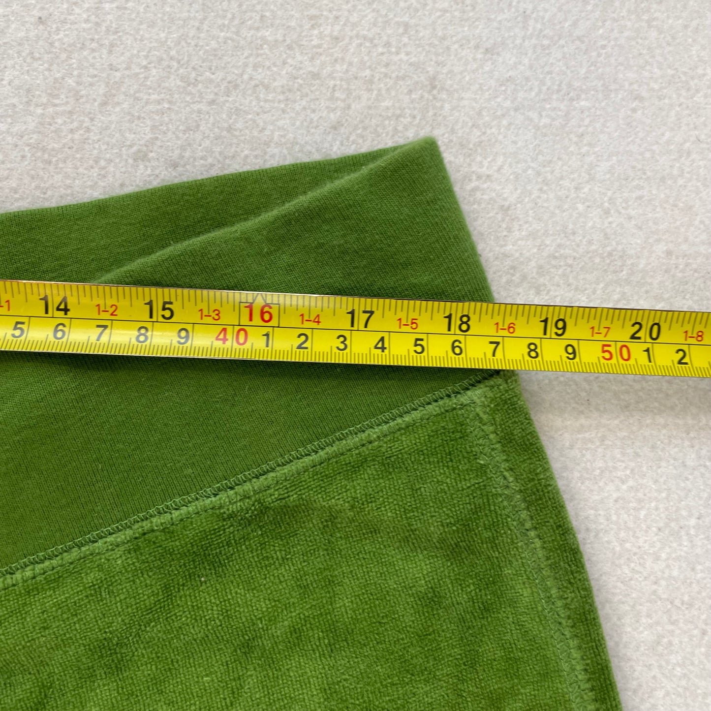 Juicy Couture Women Green Velour Flared Track Pant Drawstring Loungewear Size XL