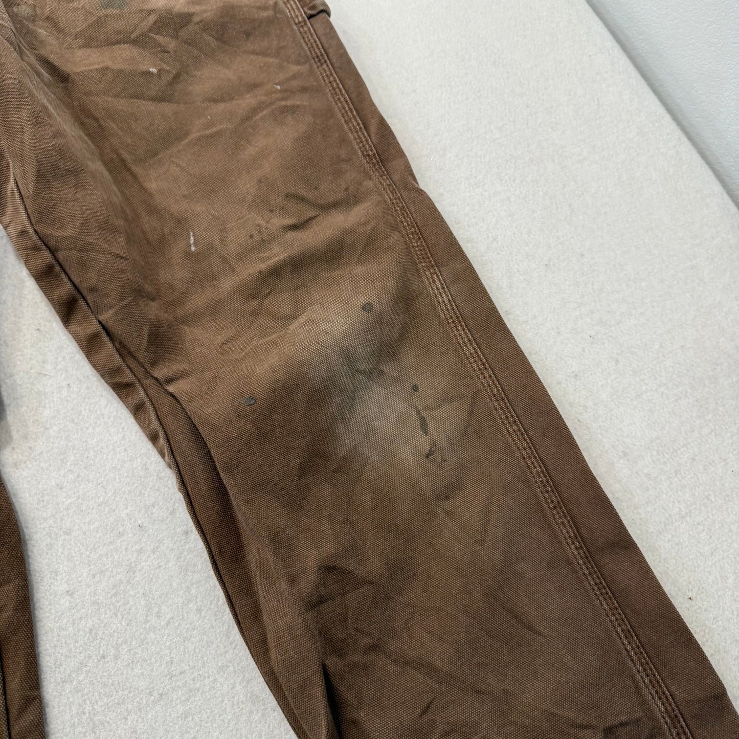 Dickies Men's Brown Canvas Carpenter Pants Workwear Straight Leg Size 32 x 32