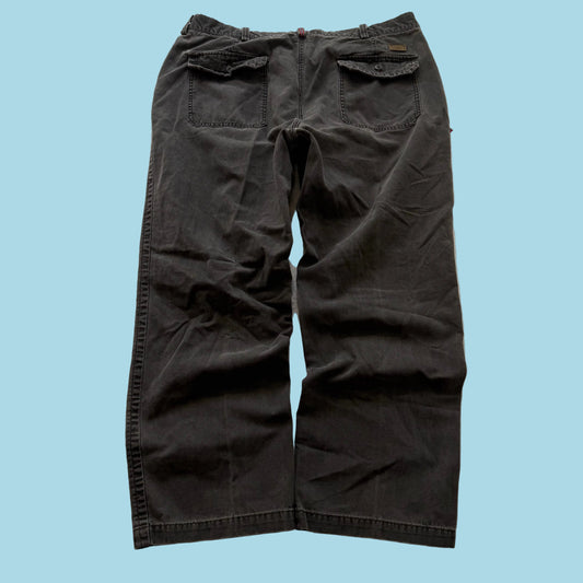 Dockers Flat Front Relaxed Fit Men's Faded Gray Chino Khaki Pants Size 40x30