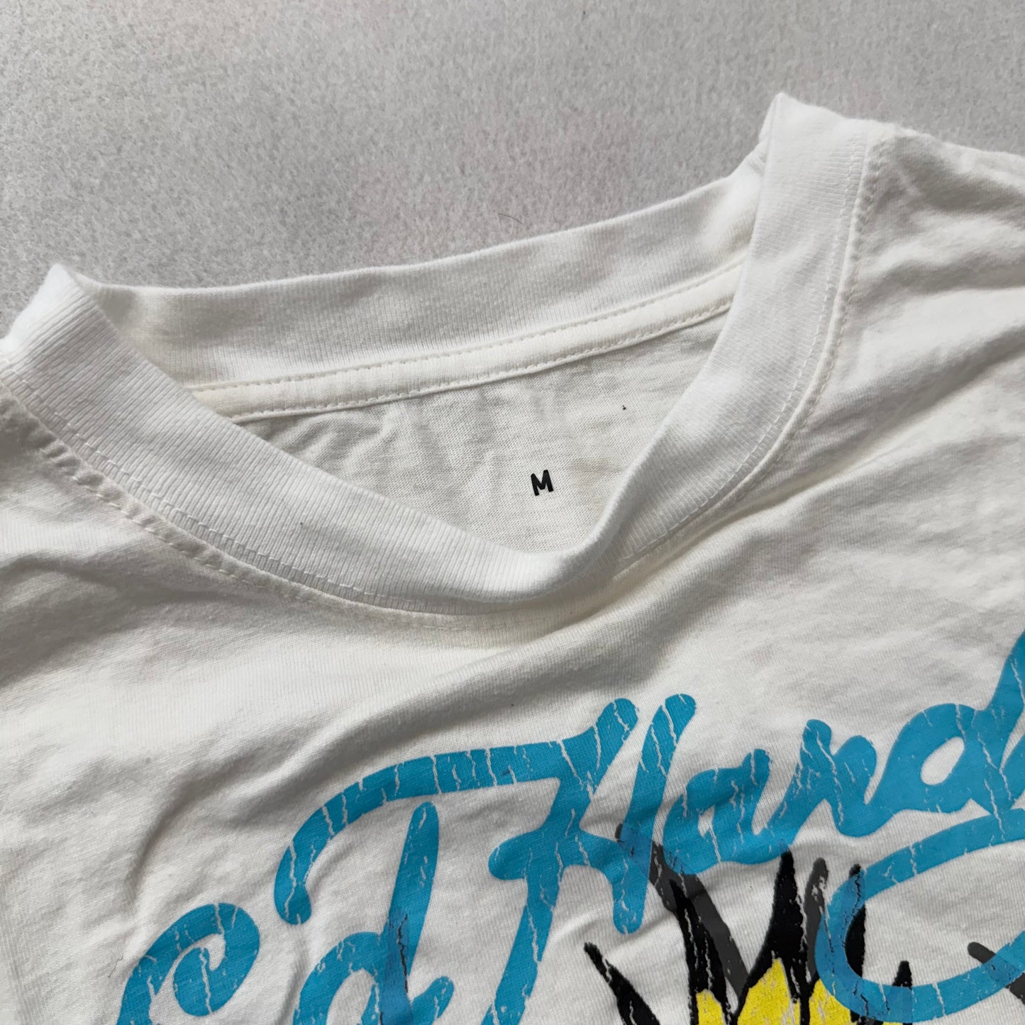 Ed Hardy Eagle Snake T-Shirt Mens White Tatto Graphic Crewneck Casual Tee Size M