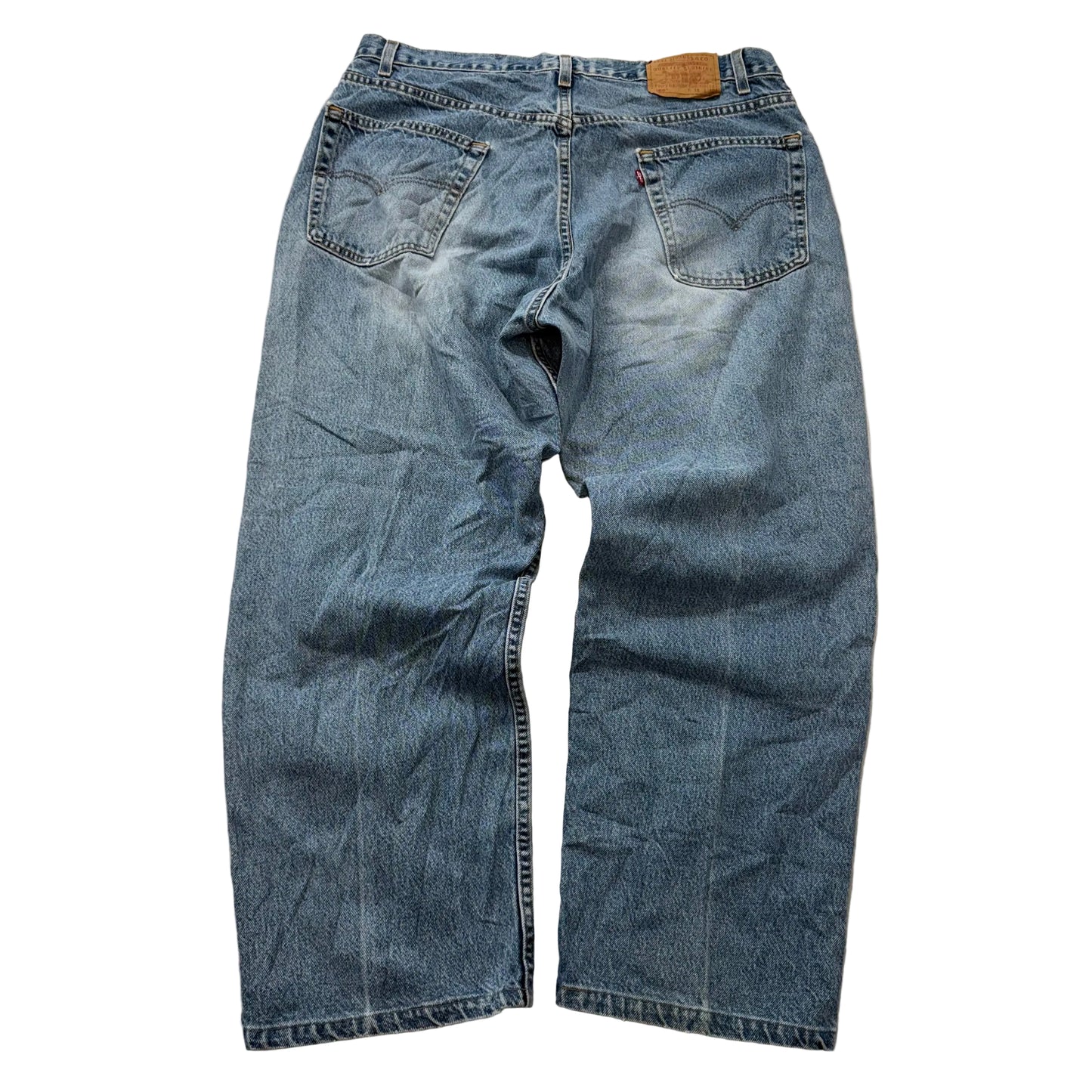 Levi's Strauss & Co. 569 Men's Faded Blue Denim Loose Straight Leg Jeans Size 38