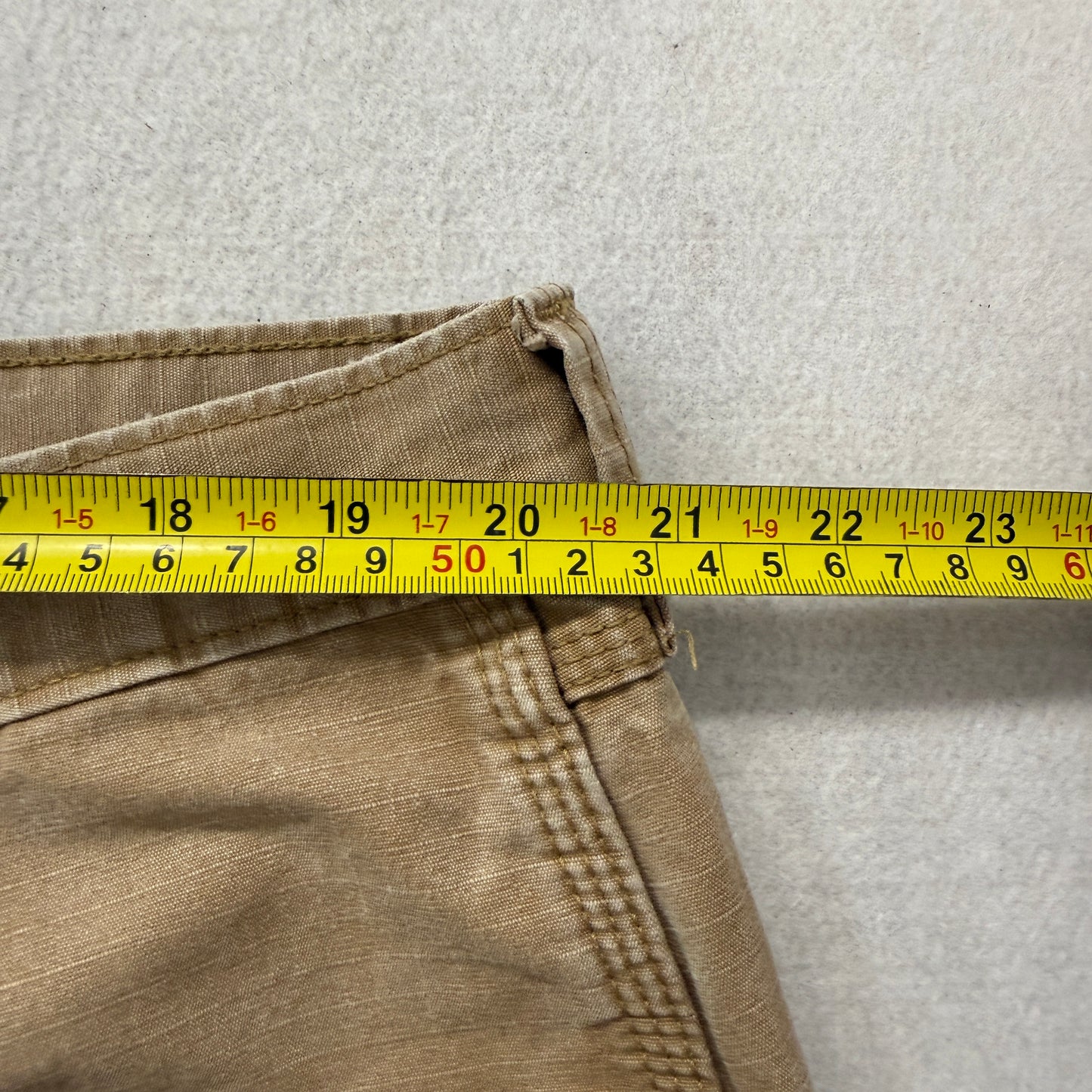 Wrangler Workwear Men's Khaki Loose Fit Cargo Pants Pockets Logo Size W42