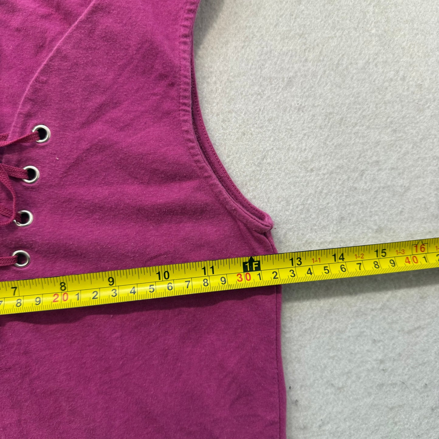 Wet Seal Women's Purple Lace Up V-Neck Tank Top Stretch Sleeveless Casual Size S
