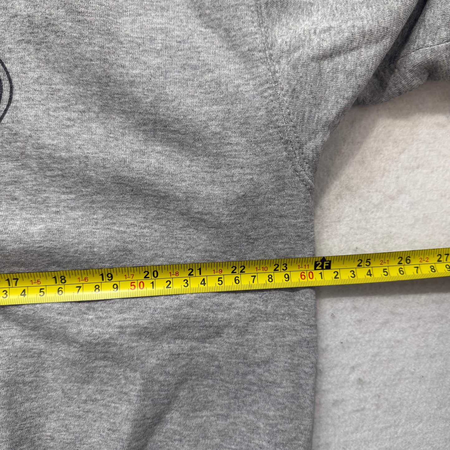 Nike Men's Heather Gray Cotton Boxy Fit Sweatshirt Crewneck Swoosh Logo Size L