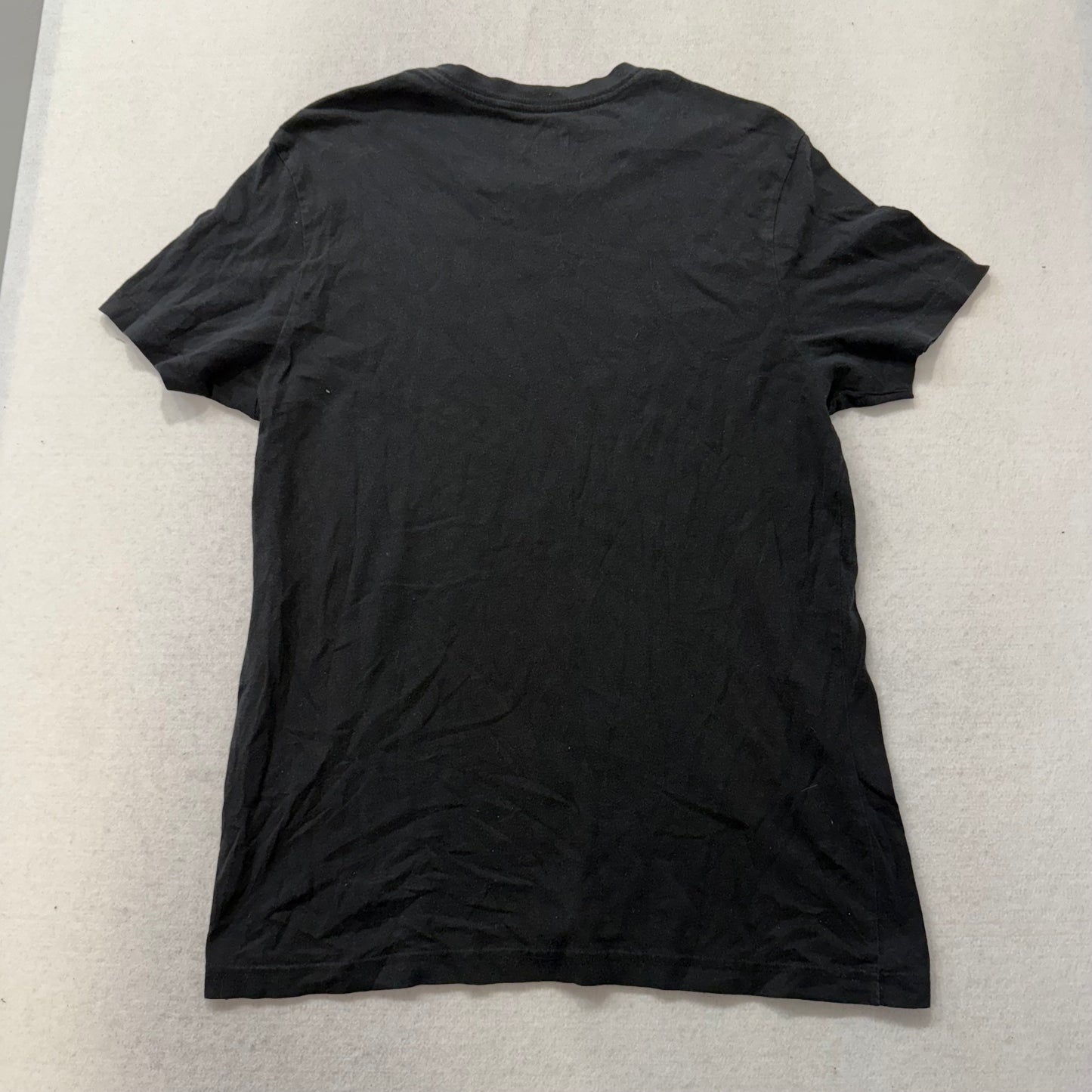 Guess Jeans Men's Faded Black Cotton T-Shirt Short Sleeves Rock Style Tee Size L