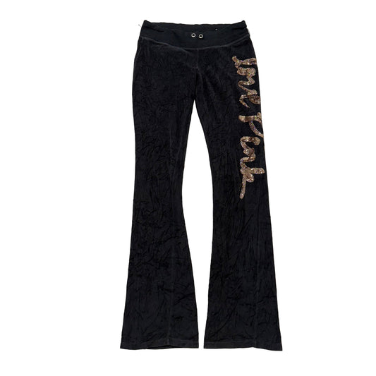 Vintage Victoria’s Secret Pink grey sequins design back pocket flare pants size XS