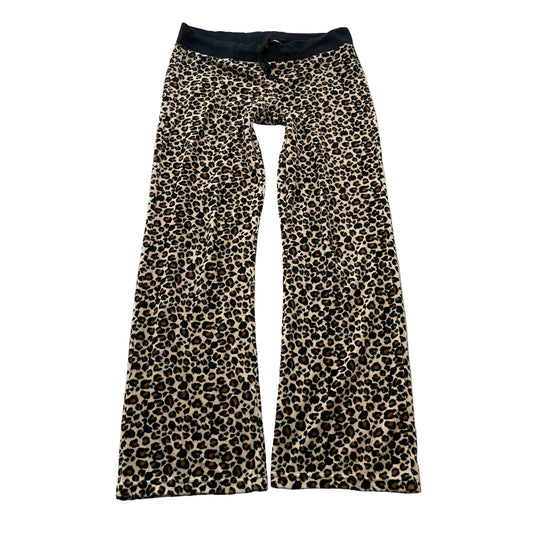 Juicy Couture Women's Leopard Print Velour Flared Track Pant Drawstring Size S