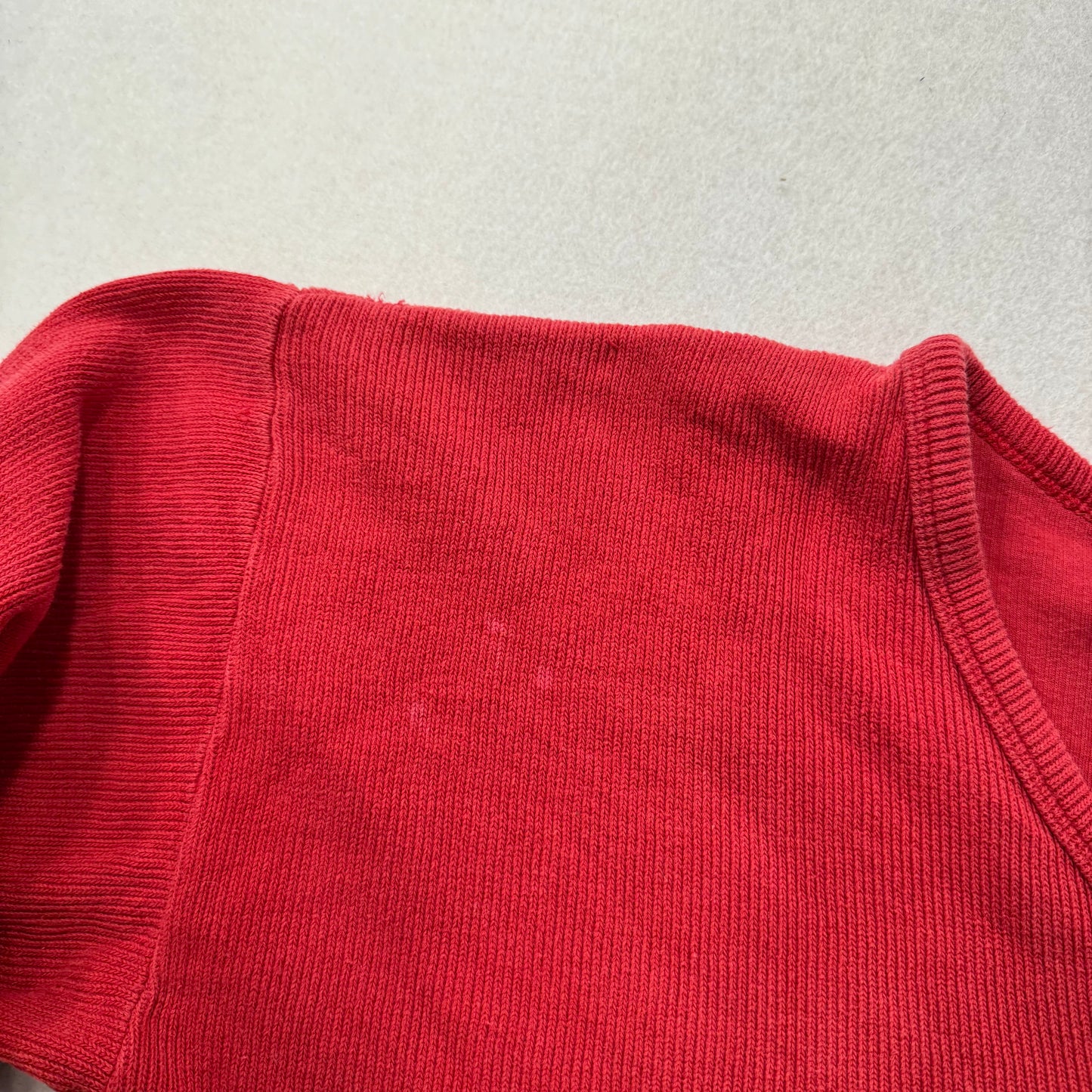 Abercrombie & Fitch Women's Red Ribbed Cotton Sports Jersey Henley V-Neck Size S