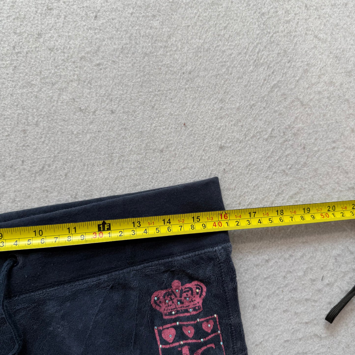 Vintage Juicy Couture Women's Navy Blue Velour Flared Leg Track Pant Logo Size S