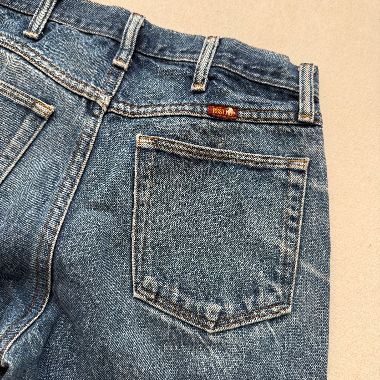 Wrangler Rustler Men's Blue Denim Straight Leg Jeans Workwear Zip-Fly Size 30x30