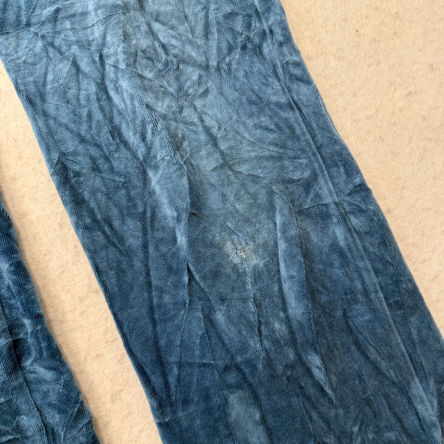 Vintage Juicy Couture Women Petrol Blue Velour Flared Track Pant Low Rise Size S
