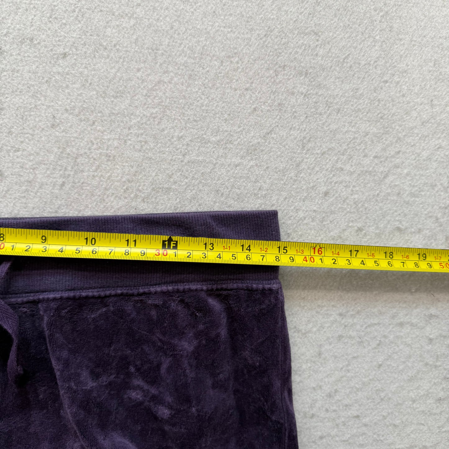 Vintage Juicy Couture Women's Deep Purple Velour Flare Leg Track Pant Y2K Size S