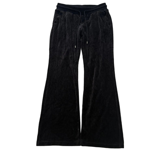 Vintage Juicy Couture Womens Charcoal Velour Flared Track Pant Drawstring Size S