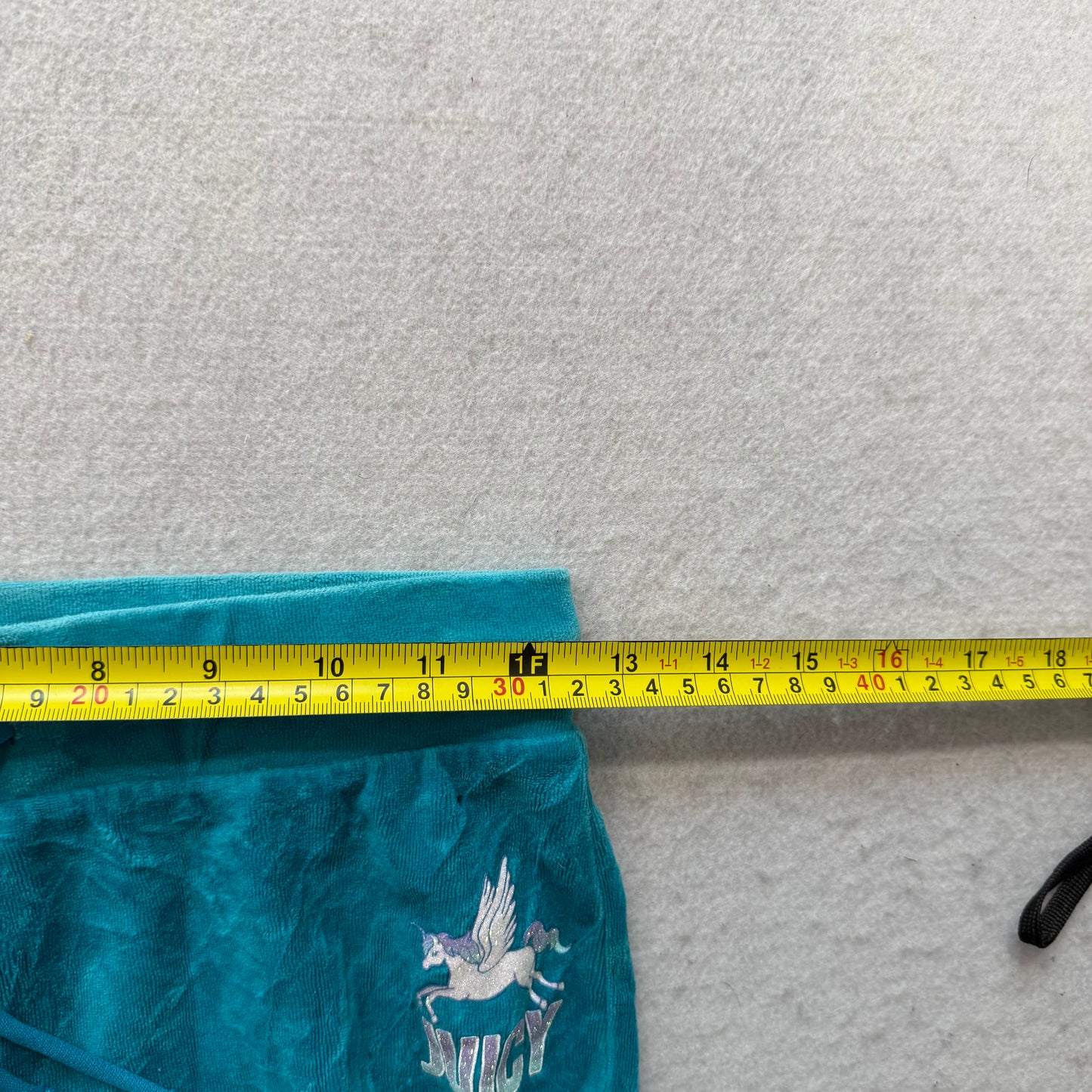 Juicy Couture Women's Teal Blue Velour Flared Track Pant Loungewear Y2K Size S