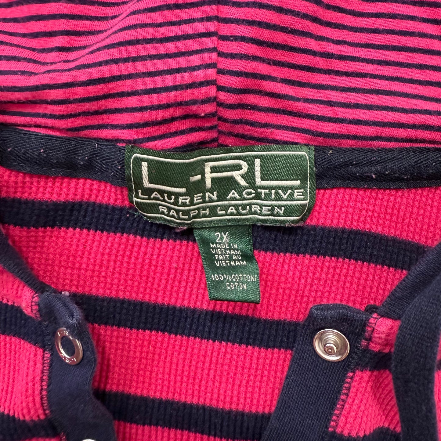 Lauren Active Ralph Lauren striped terry hooded top