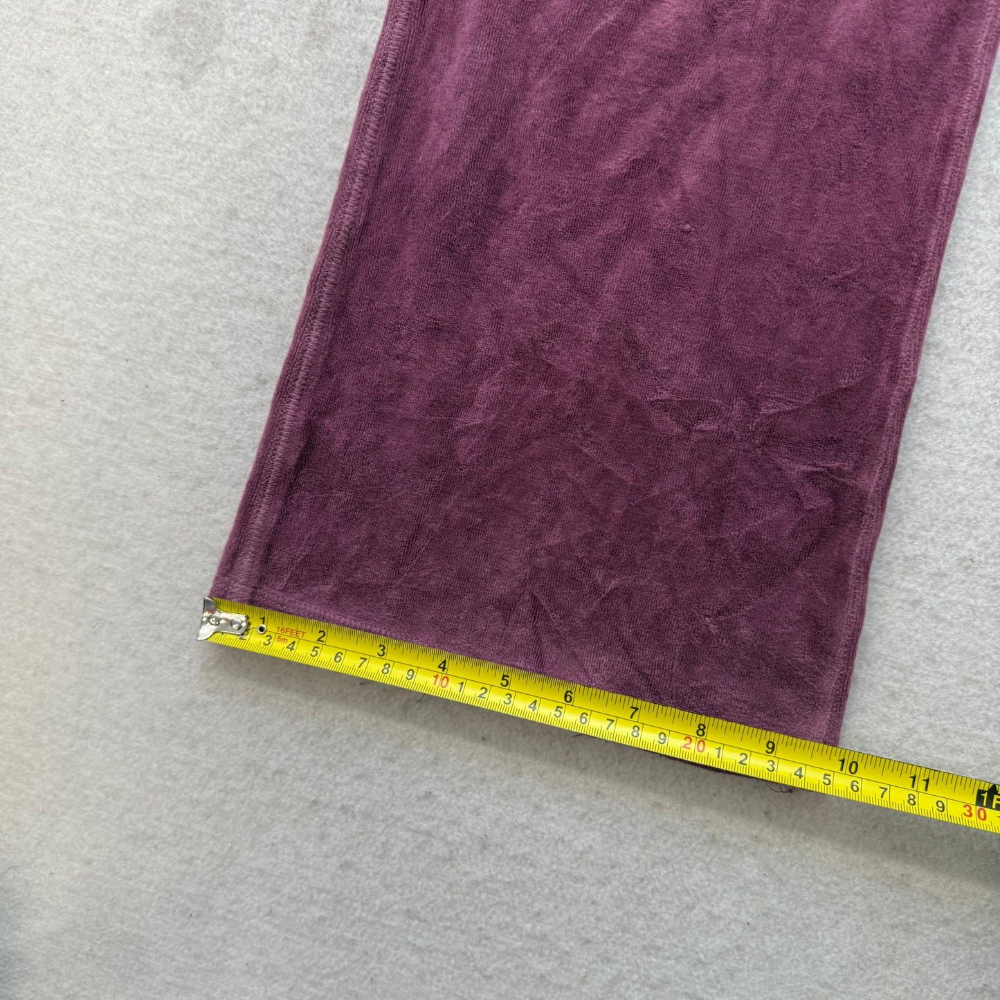 Juicy Couture Women's Plum Velour Flared Track Pant Loungewear Drawstring Size M