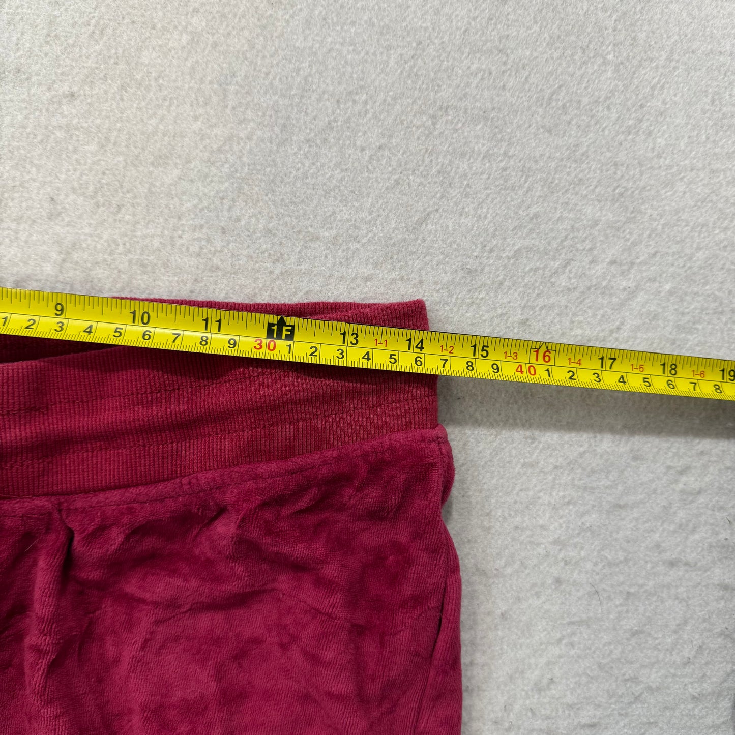 Juicy Couture Women's Wine Red Velour Flared Track Pant Low Rise Preppy Size M
